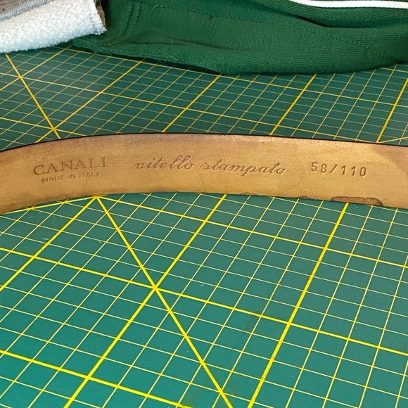 Canali vitello stampato calf leather belt - Picture 2 of 9